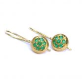 Emeralds Pave Earrings