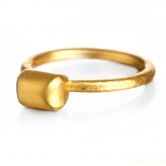 Gold Square Cupola Ring